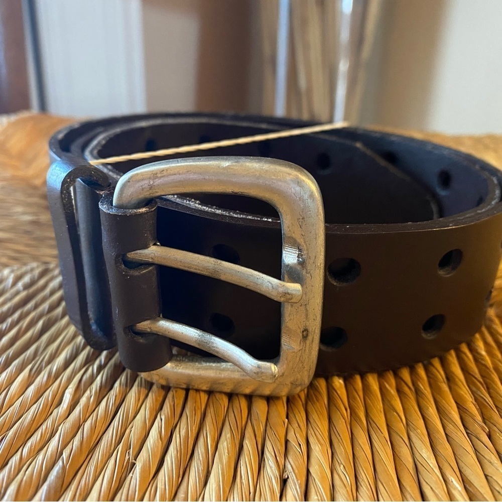 SONOMA unisex Work or Casual Brazilian Brown Leather Belt Double Prong size M